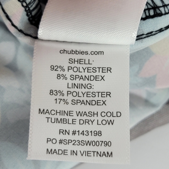 Chubbies The Bloomerangs Tropical Print 4" Stretch Shorts/Swim Trunks Sz XXL NEW - Picture 15 of 16